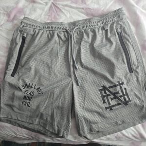 Flag Nor Fail Light Gray Athletic Shorts
